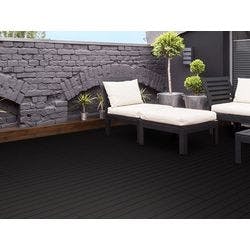 Casa Pura WPC-Fliesen Royal WPC, Kunststoff Anthrazit 300 x 300 mm Produktbild
