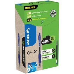 Pilot Gelschreiber 0,32 mm 12 Stifte und 12 Nachfüllungen M Packung mit 24 Stück Produktbild