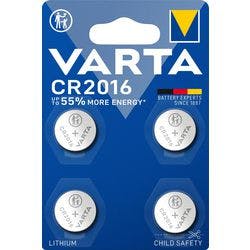 VARTA Knopfzellen CR2016 4 Stück Produktbild