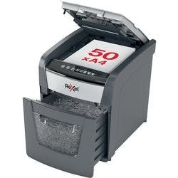 Rexel Optimum AutoFeed+ Aktenvernichter 55 Blatt Partikelschnitt Sicherheitsstufe P-4 20 L 50X Produktbild