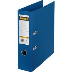 Bene No.1 Ordner DIN A4 80 mm Blau 2 Ringe 301400BL Pappkarton Glatt Hochformat Produktbild