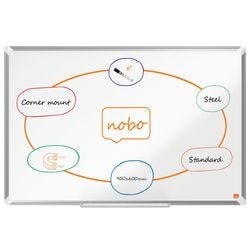 Nobo Premium Plus Whiteboard 1915155 Wandmontiert Magnetisch Lackierter Stahl 90 x 60 cm Produktbild