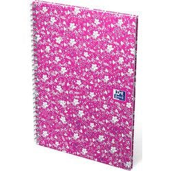 OXFORD FloraL Notizbuch DIN A5 Liniert Spiralbindung Hardcover Farbig sortiert 120 Seiten 60 Blatt Produktbild