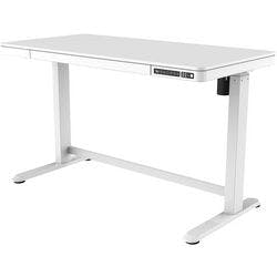 euroseats Sitz-Stehschreibtisch Weiß C-Fuß 1 Schub 2 Schreibtischcontainer 1.202 (B) x 602 (T) x 1.210 (H) mm Metall Produktbild