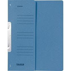 Falken Hakenmappe halber Deckel und kfm. Heftung DIN A4 Blau Karton Produktbild Print Hauptbild L