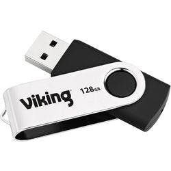 Viking USB-Stick USB 2.0 128 GB Silber, Schwarz Produktbild