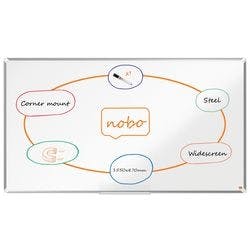 Nobo Premium Plus Widescreen Whiteboard 1915373 Wandmontiert Magnetisch Lackierter Stahl 155 x 87 cm Produktbild