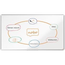 Nobo Premium Plus Widescreen Whiteboard 1915374 Wandmontiert Magnetisch Lackierter Stahl 188 x 106 cm Produktbild