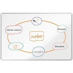 Nobo Premium Plus Whiteboard 1915149 Wandmontiert Magnetisch Emaille 180 x 120 cm Produktbild