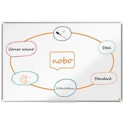 Nobo Premium Plus Whiteboard 1915158 Wandmontiert Magnetisch Lackierter Stahl 150 x 100 cm Produktbild