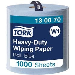 Tork Wischtuchrolle 1000 Blatt 2-lagig W1 Blau Produktbild