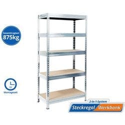 MAMMUT Schwerlastregal Silber 900 x 450 x 2.000 mm Produktbild
