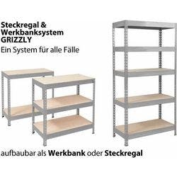 Office Marshal Schwerlastregal Grizzly Grau, Anthrazit 5 Fächer 1.800 x 1.200 x 450 mm Produktbild