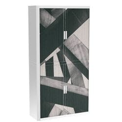 Paperflow Rollladenschrank PP (Polypropylen) 4 Fachböden abschließbar 1.100 x 415 x 2.040 mm Produktbild