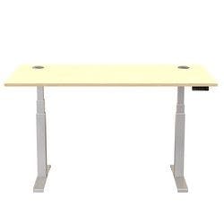 Fellowes Cambio Elektrisch Höhenverstellbar Sitz-Stehschreibtisch Rechteckig Ahorn T-Fuß 1.699 (B) x 649 (T) x 1.305 (H) mm MFC (Melaminbeschichtete Spanplatte), PVC (Polyvinylchlorid), Stahl Produktbild