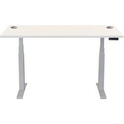 Fellowes Cambio Elektrisch Höhenverstellbar Sitz-Stehschreibtisch Rechteckig Weiß T-Fuß 1.699 (B) x 649 (T) x 1.305 (H) mm MDF (Mitteldichte Faserplatte), PVC (Polyvinylchlorid), Stahl Produktbild