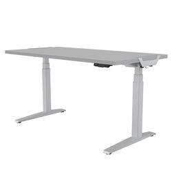 Fellowes Levado Elektrisch Höhenverstellbar Sitz-Stehschreibtisch Rechteckig Grau T-Fuß 1.829 (B) x 698 (T) x 1.257 (H) mm MDF (Mitteldichte Faserplatte), PVC (Polyvinylchlorid), Stahl Produktbild