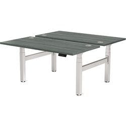 Fellowes Cambio Elektrisch Höhenverstellbar Sitz-Stehschreibtisch Rechteckig Eiche T-Fuß 1.699 (B) x 1.470 (T) x 1.305 (H) mm MDF (Mitteldichte Faserplatte), PVC (Polyvinylchlorid), Stahl Produktbild