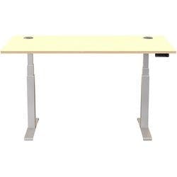 Fellowes Cambio Elektrisch Höhenverstellbar Sitz-Stehschreibtisch Rechteckig Ahorn T-Fuß 1.699 (B) x 649 (T) x 1.305 (H) mm MDF (Mitteldichte Faserplatte), PVC (Polyvinylchlorid), Stahl Produktbild