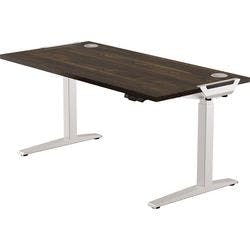 Fellowes Levado Elektrisch Höhenverstellbar Sitz-Stehschreibtisch Rechteckig Walnuss T-Fuß 1.829 (B) x 698 (T) x 1.257 (H) mm MDF (Mitteldichte Faserplatte), PVC (Polyvinylchlorid), Stahl Produktbild