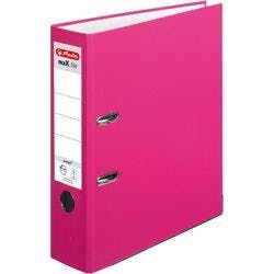 herlitz maX.file protect Ordner DIN A4 80 mm Rosa 2 Ringe 11053683 Pappkarton, PP (Polypropylen) Texturiert Hochformat Produktbild