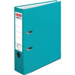herlitz maX.file protect Ordner DIN A4 80 mm Türkis 2 Ringe 10094829 Pappkarton, PP (Polypropylen) Texturiert Hochformat Produktbild