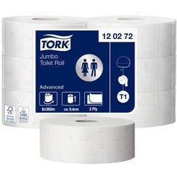Tork Advanced Toilettenpapier Jumbo T1 2-lagig 120272 6 Rollen à 1800 Blatt Produktbild