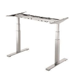 Fellowes Cambio Elektrisch Höhenverstellbar Sitz-Stehschreibtischgestell Rechteckig Silber T-Fuß 1.829 (B) x 698 (T) x 1.257 (H) mm MFC (Melaminbeschichtete Spanplatte), PVC (Polyvinylchlorid), Stahl Produktbild Print Hauptbild L