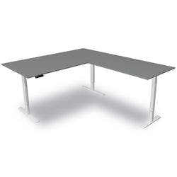 Kerkmann Move 3 Elektrisch Höhenverstellbar Sitz-Stehschreibtisch Freiform Graphit T-Fuß 2.000 (B) x 1.000 (T) x 720 (H) mm Holz Produktbild