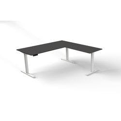 Kerkmann Move 3 Sitz-Stehschreibtisch Freiform Anthrazit T-Fuß 1.800 (B) x 1.800 (T) x 1.200 (H) mm Holz Produktbild