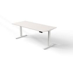 Kerkmann Move 3 Sitz-Stehschreibtisch Rechteckig Weiß T-Fuß 1.800 (B) x 800 (T) x 1.200 (H) mm Holz Produktbild