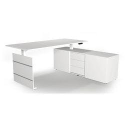 Kerkmann Move 3 Höhenverstellbar Sitz-Stehschreibtisch Freiform Eiche T-Fuß 3 Schübe 1.800 (B) x 800 (T) x 1.200 (H) mm Holz Produktbild