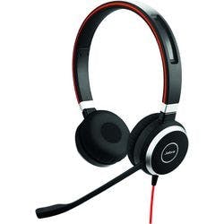Jabra Headset Evolve 40 mit Kopfbügel 3,5 mm Anschluss Geräuschunterdrückung mit Mikrofon Schwarz Produktbild