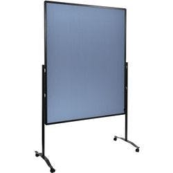 Legamaster PREMIUM PLUS Moderationswand, höhenverstellbar, Hoch- und Querformat, Filz, blau-grau Produktbild