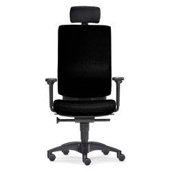SITWELL STEIFENSAND Bürostuhl Cube L mit Kopfstütze und 2D Armlehnen Synchro Tilt Schwarz Stoff 130 kg Produktbild