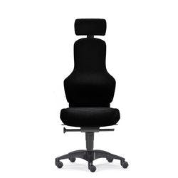 SITWELL STEIFENSAND Bürostuhl Ortholetic Balance L mit Kopfstütze Schwarz Stoff 130 kg höhenverstellbar, 10 Std./Tag Produktbild