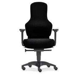 SITWELL STEIFENSAND Bürostuhl Ortholetic Balance M mit Armlehnen aus schwarzem Stoff 10 Std./Tag Produktbild