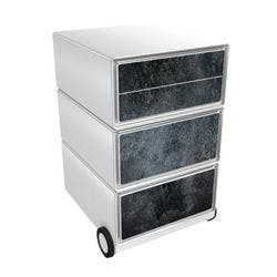 PAPERFLOW Rollcontainer easyBox 4 horizontale Schubladen 642x390x436mm PERSO NIGRUM Produktbild