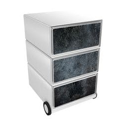 PAPERFLOW Rollcontainer easyBox 3 horizontale Schubladen 642x390x436mm PERSO NIGRUM Produktbild