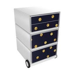 PAPERFLOW Rollcontainer easyBox 4 horizontale Schubladen 642x390x436mm PERSO KUGELN Produktbild