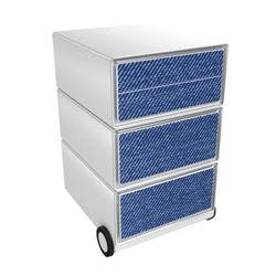 PAPERFLOW Rollcontainer easyBox 4 horizontale Schubladen 642x390x436mm PERSO JEANS Produktbild