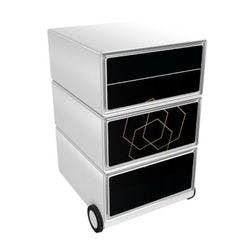 PAPERFLOW Rollcontainer easyBox 4 horizontale Schubladen 642x390x436mm PERSO ROMANZE Produktbild