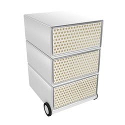 PAPERFLOW Rollcontainer easyBox 4 horizontale Schubladen 642x390x436mm PERSO HOLLYWOOD Produktbild