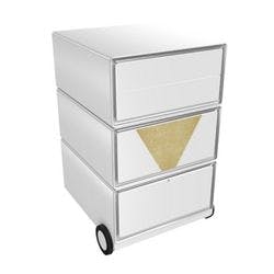 PAPERFLOW Rollcontainer easyBox 4 horizontale Schubladen 642x390x436mm PERSO BERMUDA Produktbild