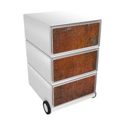 PAPERFLOW Rollcontainer easyBox 3 horizontale Schubladen 642x390x436mm PERSO ROST Produktbild