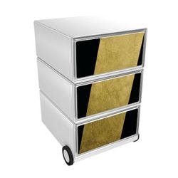 PAPERFLOW Rollcontainer easyBox 3 horizontale Schubladen 642x390x436mm PERSO DIAGONALE Produktbild