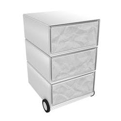 PAPERFLOW Rollcontainer easyBox 3 horizontale Schubladen 642x390x436mm PERSO PAPIER Produktbild