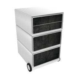 PAPERFLOW Rollcontainer easyBox 4 horizontale Schubladen 642x390x436mm PERSO DUNKEL Produktbild