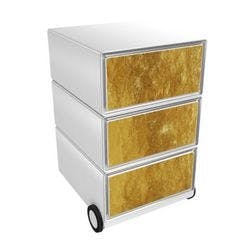 PAPERFLOW Rollcontainer easyBox 3 horizontale Schubladen 642x390x436mm PERSO GOLD Produktbild