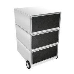 PAPERFLOW Rollcontainer easyBox 3 horizontale Schubladen 642x390x436mm PERSO TAFEL Produktbild